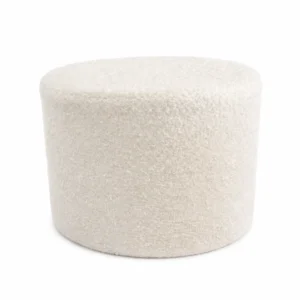 OTTOMAN CYLINDRICAL – IVORY