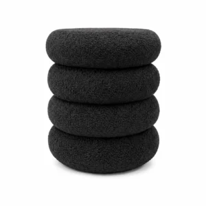 OTTOMAN STACKED – CHARCOAL