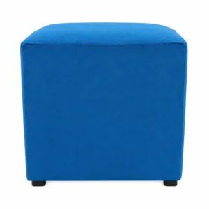 SQUARE OTTOMAN BLACK FEET – BLUE