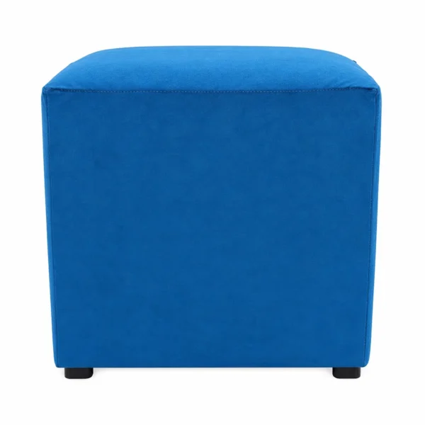 SQUARE OTTOMAN BLACK FEET – BLUE