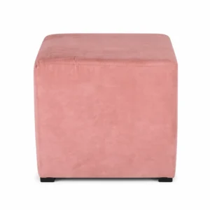 SQUARE OTTOMAN BLACK FEET – BLUSH