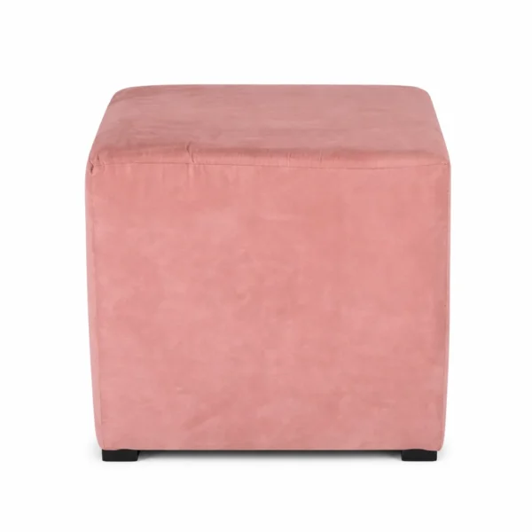 SQUARE OTTOMAN BLACK FEET – BLUSH