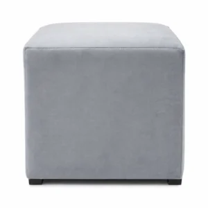 SQUARE OTTOMAN BLACK FEET – GREY