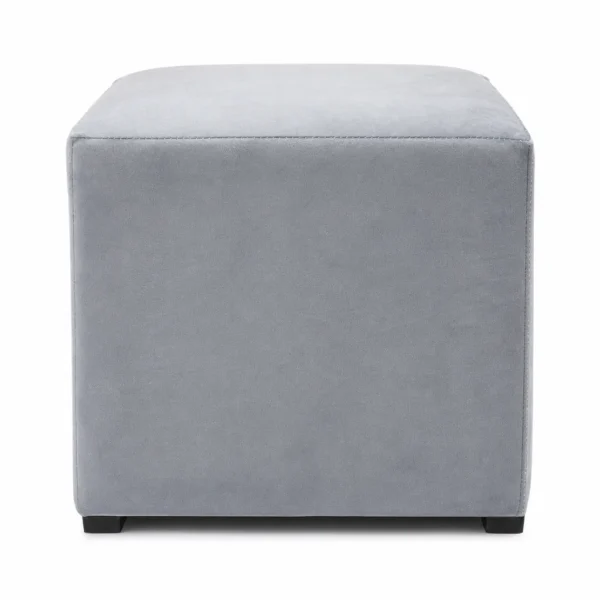 SQUARE OTTOMAN BLACK FEET – GREY