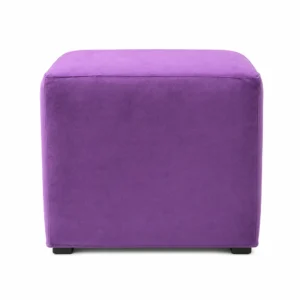 SQUARE OTTOMAN BLACK FEET – PURPLE