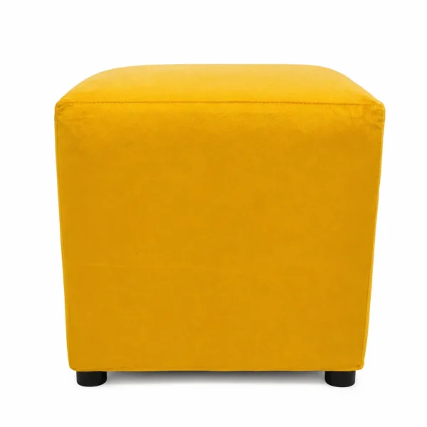 SQUARE OTTOMAN BLACK FEET – YELLOW