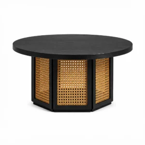 Noir Cane Round Table