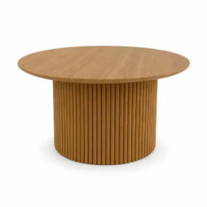 Oak Fluted Round Dining Table