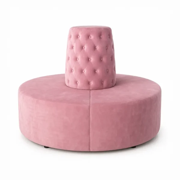 Velvet Banquette Sofa – Light Soft