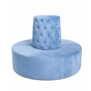Velvet Banquette Sofa – Blue